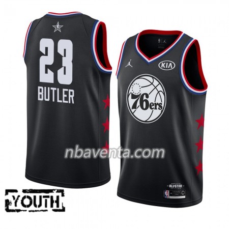 Camiseta Niños Philadelphia 76ers Jimmy Butler 23 2019 All-Star Jordan Brand Negro Swingman